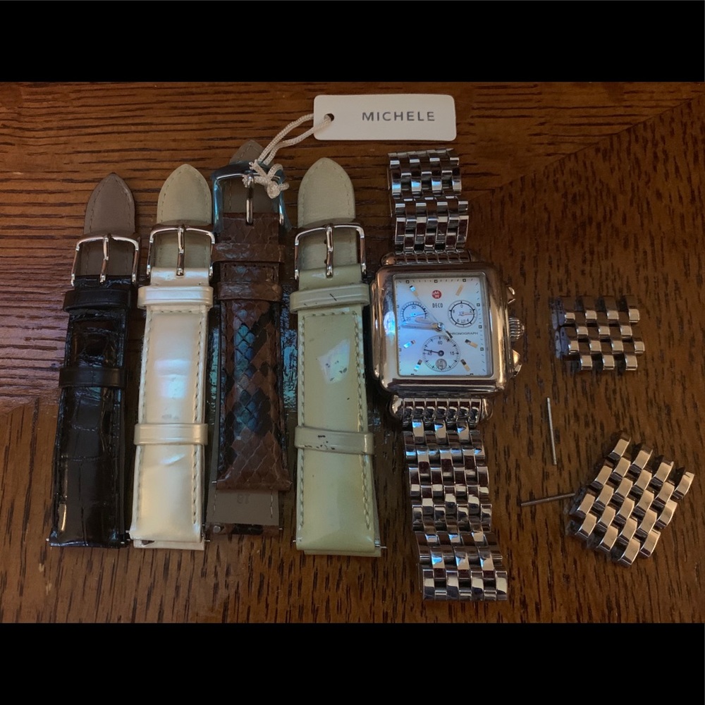 Michelle Deco Mother of Pearl Swiss Watch